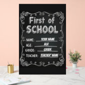 Editable First Day of School Sign Acrylschild (Hochzeit)