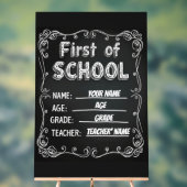 Editable First Day of School Sign Acrylschild (Neutral)
