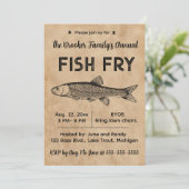 Editable Fish Fry Invasion Card Einladung (Stehend Vorderseite)