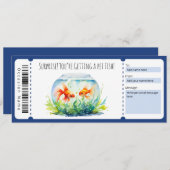 Editable Fish Gift Certificate für Fans Einladung (Vorne/Hinten)
