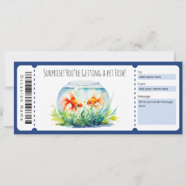 Editable Fish Gift Certificate für Fans Einladung