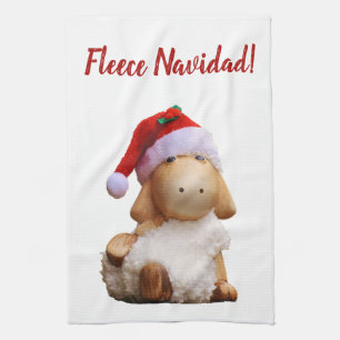 Editable Fleece Navidad Geschirrtuch