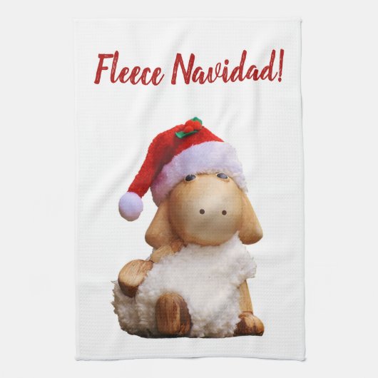 Editable Fleece Navidad Geschirrtuch (Vertikal)