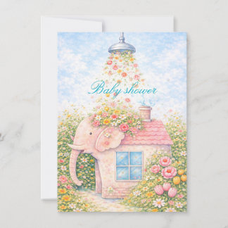 Editable Floral Baby Shower Invitation  Einladung