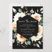 Editable Floral Peach Wedding Save The Date (Vorderseite)