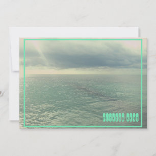 Editable Florida Keys Retro Mint Green Holiday Feiertagskarte