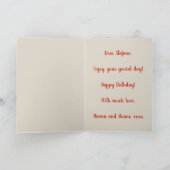 Editable Folk Art Black Bear Geburtstag Karte (Innenseite)