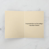 Editable Folk Art Maple Leaf Karte (Innenseite)