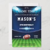 Editable Football Birthday Einladung (Vorderseite)