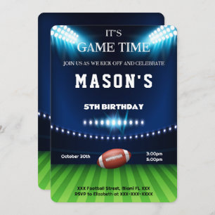 Editable Football Birthday Einladung