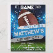 Editable Football Birthday Einladung (Vorderseite)