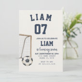 Editable Football Thema druckbar Einladung (Stehend Vorderseite)