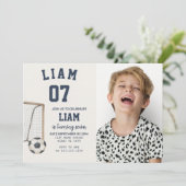 Editable Football Thema druckbar Einladung (Stehend Vorderseite)