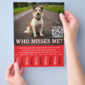Editable Found Dog Poster With QR Code & Tear‑Off  Flyer (Hand)