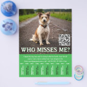 Editable Found Dog Poster With QR Code & Tear‑Off  Flyer (Einzeln)