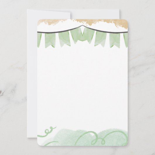 Editable Fox Birthday Einladung | Waldtier (Rückseite)