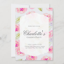 Editable French Garden Bridal Shower Invitation Einladung