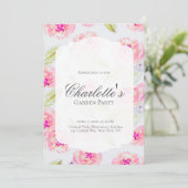 Editable French Garden Bridal Shower Invitation  Einladung (Stehend Vorderseite)