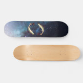 Editable Funny Fish in Galaxy Skateboard (Horizontal)