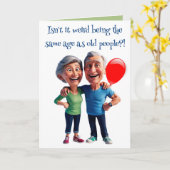 Editable Funny Old People Birthday Karte (Gelbe Blume)