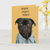 Editable Funny Sniffing Hund Geburtstag Karte (Gelbe Blume)