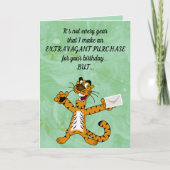 Editable Funny Tiger Birthday Karte (Vorderseite)