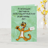 Editable Funny Tiger Birthday Karte (Gelbe Blume)