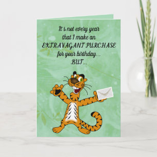 Editable Funny Tiger Birthday Karte