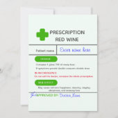 Editable Funny Wine Label Template Einladung (Vorderseite)