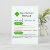 Editable Funny Wine Label Template Einladung (Stehend Vorderseite)
