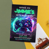 Editable Game on Birthday Party Einladung