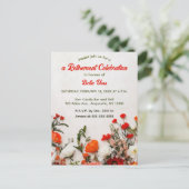 Editable Garden Blume Einladungspostkarte (Stehend Vorderseite)