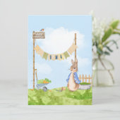 Editable Garening Peter the Rabbit Einladung (Stehend Vorderseite)
