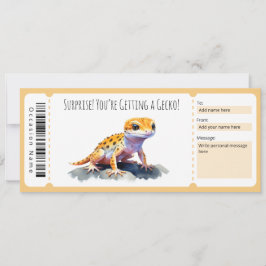 Editable Gecko Gift Certificate für Eidechsenliebh Einladung