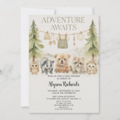 Editable Gender Neutral Fall Woodland Baby Shower Einladung (Vorderseite)