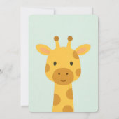 Editable Giraffe Geburtstagseinladung - Benutzerde Einladung (Rückseite)