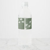 Editable Girl's Dinosaur Water Flasche Labels Wasserflaschenetikett (Rückseite)