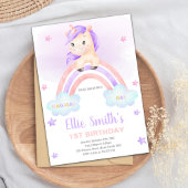 Editable Girls Fantasy Party Card mit Glitzern Einladung