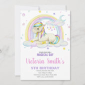 Editable Girls Fantasy Party Card mit Pastel Einladung (Vorderseite)