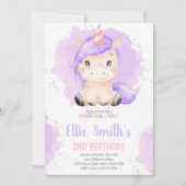 Editable Girls Fantasy Party Card with Stars Einladung (Vorderseite)