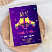 Editable Girls Skate Party Einladung