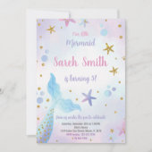 Editable Girls Under Sea Party Card with Ocean Einladung (Vorderseite)