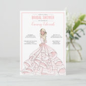 Editable Glam Bride Brautparty Einladung (Stehend Vorderseite)