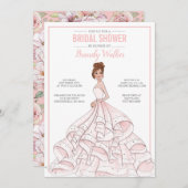 Editable Glam Bride Brautparty Einladung (Vorne/Hinten)