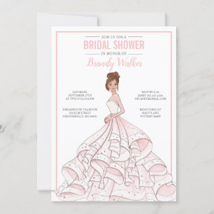 Editable Glam Bride Brautparty Einladung