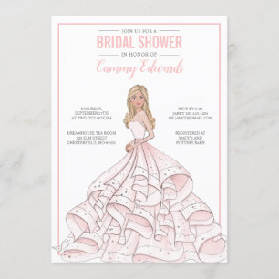 Editable Glam Bride Brautparty Einladung