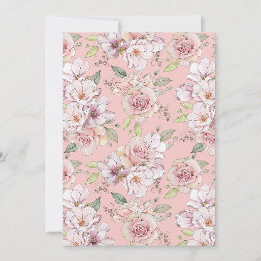 Editable Glam Bride Brautparty Einladung (Rückseite)