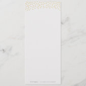 Editable Glam gold Glitzer Vintage Hochzeitsmenü Menükarte (Rückseite)