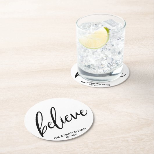 EDITABLE glaubt Farmhouse Style Untersetzer (Vor Ort)