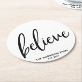 EDITABLE glaubt Farmhouse Style Untersetzer (Angewinkelt)